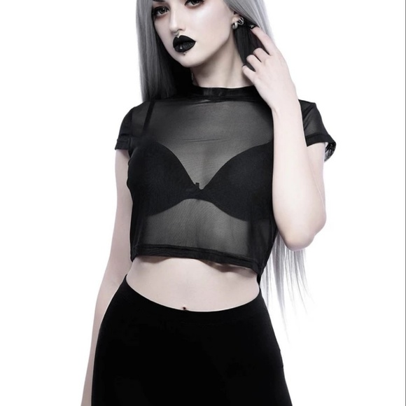 Killstar Mesh Croptop - Picture 1 of 4